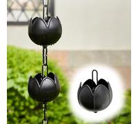 Cadena de lluvia decorativa con diseño colgante ajustable para drenaje de jardín y puerta