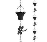 Cadena de lluvia decorativa para bajantes de canalón, reemplazo de aluminio funcional y duradero para drenaje al aire libre