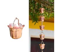 Cadena de lluvia decorativa para canalón, desvía el flujo de agua para jardín, puerta delantera, balcón y pasillo