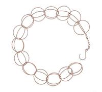 Cadena de lluvia para uso al aire libre, boquilla de agua de metal decorativa con campanilla de viento, acabado de cobre de 1 m de largo para drenaje de techo y toldos (anillo)