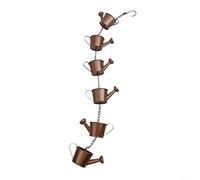 Cadena de lluvia para uso exterior con puntos de recogida de tazas a lo largo del camino de la cadena para guiar el flujo de agua visual y eficazmente (caldera)