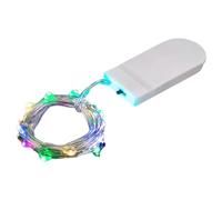 Cadena De Luces De - Cadena Ďe Luces LED Đe Alambre D́e Cobre, Luz D̄e Botón Con Pilas Dé Ambiente Estrellado | Guirnalda Ďé Ļuces Para Interiores Đé 1 M, 10 LED | Decoraciones Festivas D́é La H