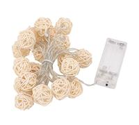 Cadena de Luces de Mimbre, 20 Luces LED de Cadena de Bolas de Mimbre Cálidas Ampliamente Utilizadas para Decoración