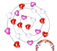 Cadena De Luces Decorativas Para El Día De San Valentín, Cadena De Luces De Labios Rojas En Forma De Corazón De 30 LED, Modos De Encendido Constante E Intermitente, Para Dormitorios, Jardines, Fiestas