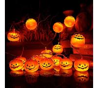 Cadena de Luces Halloween 3M 20LED Guirnalda Luces para la Fiesta de Calabaza [Versión Mejorada]
