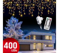 Cadena de luces LED Carámbanos Blanco cálido 15m