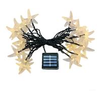 Cadena de luces LED con energía solar, 12 m, 100 lámparas al aire libre, iluminación decorativa impermeable, para jardín, fiesta, boda, Navidad, brillo cálido y de color (luz de color)