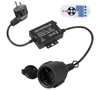 Cadena de luces LED de 1500 W, regulador de intensidad con mando a distancia, CA 220 - 240 V, interruptor enchufable, regulador de intensidad para tiras de luz regulables y lámparas, mando a distancia