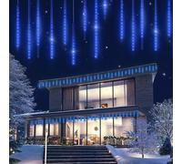 Cadena de luces LED efecto lluvia de meteoritos Azul