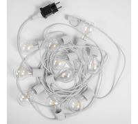 Cadena De Luces LED Exterior 10x E27 IP44 Blanco 2700K 5M Largo Al Aire Libre