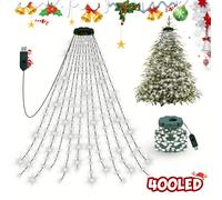 Cadena de luces LED navideñas 400/220, 20/11 cadenas de 2m para árbol en , alimentación por USB, luces de de luminosidad, 8 , ideal para jardín, , hogar y decoración de árbol de Navidad
