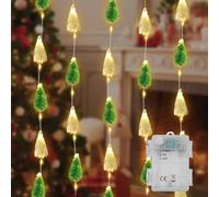 Cadena de luces para árbol de Navidad, 2 m, 20 LED, decoración navideña, cadena de luces LED de Navidad, para interior y exterior, para árbol de Navidad, chimenea, balcón, fiesta, jardín
