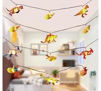 Cadena de luces para interiores, dinosaurio con pilas, decoración para habitación infantil, 3,5 m, 12 LED dinosaurios, cadena de luz para cama, cama de casa, niño o niña, decoración para habitación