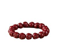 Cadena de Manos de Arena de vermilio de 8 mm Maitreya Buda Buda Buda, Rojo