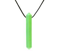 Cadena de mascar ARK en varios espesores con cordón ajustable e instrucciones de cuidado ATC: cadena sensorial, bloque de mordida, masticación, mordida, cristal de autismo, suave, firme, verde
