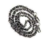 Cadena de Metal para Bolso de Hombro y Bandolera, Desmontable | Metal y Tela, Eslabones Entrelazados Hebillas Desmontables, Estilo Vintage para Salidas Nocturnas