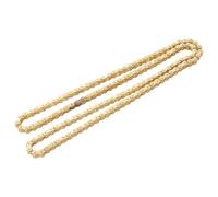 Cadena de Motocicleta 25h 138 Eslabones Metal para Go Kart | Acabado Dorado, Resistencia Corrosión, para Piñones 25h, Uso en Pista y Práctica