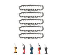 Cadena de motosierra, 5 unidades, 4 pulgadas, 1/4 pulgadas, LP 1,1 mm, 28 | Cadena de repuesto de 10 cm, 28 eslabones, para batería, mini motosierra, accesorios para cuidado de árboles, jardín