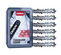 Cadena de motosierra de 10 pulgadas para Craftsman Husqvarna, Echo, Makita Ryobi, paquete de 6 barras de 10 pulgadas, 3/8 pulgadas LP .43 pulgadas, 40 eslabones de transmisión, reemplazo de hoja de