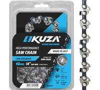Cadena de motosierra de 14 pulgadas, paso LP de 3/8 pulgadas, calibre de 50 pulgadas, 52 eslabones de transmisión, acero alemán, compatible con Husqvarna 120i, 135, Echo CS-310, Ryobi RY3714, Makita