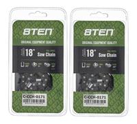 Cadena de motosierra de cincel completo 8TEN de 18 pulgadas, 0,050 0,325 74DL para Red Max Stihl MS 260, 261, 270, 271 y 290 (paquete de 2)