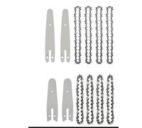 Cadena de motosierra, mini cadena y juego placa guía for motosierras eléctricas acero 4-6 pulgadas(4in 6in Set F)