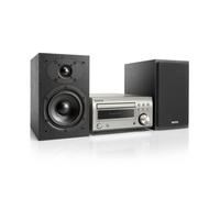 Denon D-M41 - Microcadena con lector de CD y Bluetooth, color plata y negro