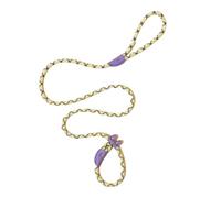 Cadena de Nailon Duradera for Mascotas, Correa Entrenamiento Antideslizante for Perros medianos y Grandes, Collar for, tracción for Pug para Adiestramiento,Correr y Senderismo(Purple Green)