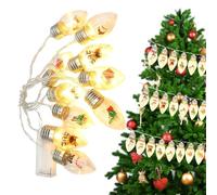 Cadena de Navidad 2,99 m 20 LED Decoración Divertida Habitación | Decoración navideña para exteriores, porche, jardín, casa, salón, balcón, oficina, fiestas, vacaciones