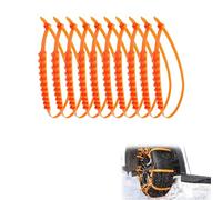 Cadena de Nieve para Coche, Cadenas de Emergencia para Coche, 10 Piezas Cadenas Antideslizantes para Neumáticos de Nieve, Cadena de Seguridad Ajustables, Antideslizantes