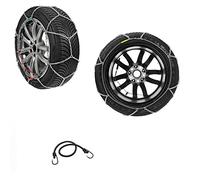 Cadena DE Nieve para Rueda DE Coche 215/40 17" CERCHIO 17" PAR DE Cadenas DE Nieve para NEUMÁTICOS Malla DE 9MM APROBADA para Ruedas DE Carretera DE Hielo Cable DE Acero Inoxidable