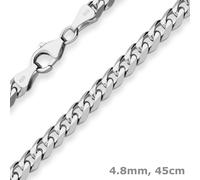 Cadena De Panzer De 4,8 Mm Collier De Plata Collar De 925 Plata 45 Cm