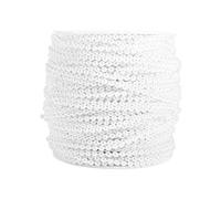 Cadena de Perlas Beige y Perlas Blancas Artificiales 3 mm a Granel, Bolas de Perladas para Decoración de Centros de Mesa, Garland de 50 m por Rollo, Ideal para Bodas y Fiestas
