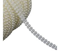 Cadena de perlas de imitación para manualidades, perlas artificiales para boda, fiesta, vestido de novia, decoración decorativa