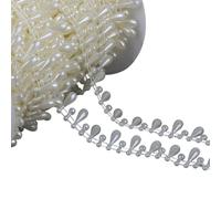 Cadena de perlas de imitación para manualidades, perlas artificiales para boda, fiesta, vestido de novia, decoración decorativa