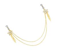Cadena de pezón para mujer, sin perforación, con borlas de estrella, accesorios para bikini, sujetador y cadena de pecho, aleación