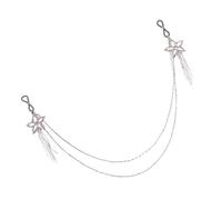 Cadena de pezón para mujer, sin perforación, con borlas de estrella, accesorios para bikini, sujetador y cadena de pecho, aleación