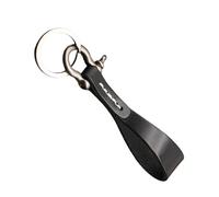 Cadena de piel auténtica para soporte de coche, para hombre y mujer, cadena S, Black, silver buckle