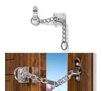 Cadena de puerta cromada para controlar la posición de la puerta durante la interacción del visitante en puertas de hoja simple y doble