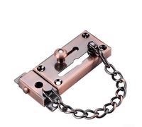 Cadena de puerta resistente con pestillo de seguridad principal delantero, bronce rojo