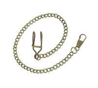 Cadena de reloj de bolsillo, 1 llavero de metal clásico chapado en plata, accesorios para reloj de bolsillo, 35 cm, Bronce, Classic