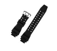 Cadena de reloj de metal compatible con Casio GA-1000, GA-1100, GW-A1000, GW-A1100/4000, correa de acero inoxidable macizo con herramientas.(Silicone black)