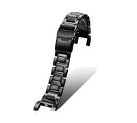 Cadena de reloj de metal compatible con Casio GA-1000, GA-1100, GW-A1000, GW-A1100/4000, correa de acero inoxidable macizo con herramientas.(Black)