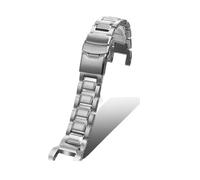 Cadena de reloj de metal compatible con Casio GA-1000, GA-1100, GW-A1000, GW-A1100/4000, correa de acero inoxidable macizo con herramientas.(Silver)