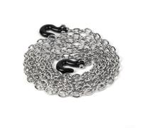 Cadena de remolque de metal RC de 100 cm para Traxxas para trx4 para axial SCX10 - Gancho de rescate de anillo en D para recuperación de orugas 1:10