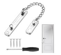 Cadena de seguridad para puerta, acero inoxidable 304, fundición para puerta, cadena frontal, protección contra arañazos, con tornillos en cruz, cadena antirrobo para hotel, familia, puertas
