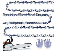 Cadena de sierra de 3/8 pulgadas, 1,3 mm, 52 TG, 35 cm, 3 unidades, para motosierra, compatible con Stihl, Dolmar, Husqvarna, Einhell, Bosch, Makita, Makita DUC353Z, etc