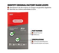 Cadena de sierra Oregon AdvanceCut™ para adaptarse a Bosch, Ryobi, Mitox,...