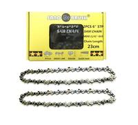 Cadena de sierra para recargable Mini motosierra 6 Pulgadas 2pcs,Paso 1/4",Calibre 0.043”(1.1mm),Número 37DL,longitud de cadena 23cm,Guía18.5cm, Cadena de repuesto para Tesouras de podar