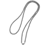 Cadena de suéter de perlas para mujer, construcción de múltiples hebras, sin níquel, pulida y opulenta para matrimonios y celebraciones, gris, orbe de 0.24 de diámetro más 47.2 de extensión completa